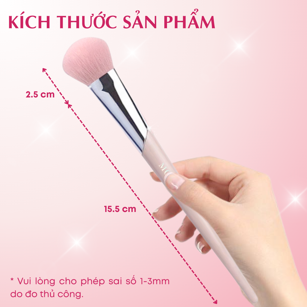Cọ Trang Điểm Đánh Nền Và Đánh Má Hồng Lông Mềm Form Cọ Vát MORPHE Foundation Brush M47